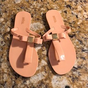 Melissa jelly thong flip flops/sandals pink size 6